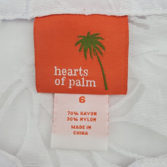 Hearts Of Palm Women's Leaf Burnout Pattern Print Blouse White Size 6 NWT - Picture 11 of 14